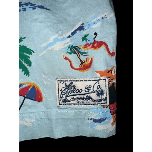 Akoo Mens Button Up Surf Shirt‎ Men's Blue Size XXL Short Sleeve Hawaiian Aloha - Picture 6 of 11